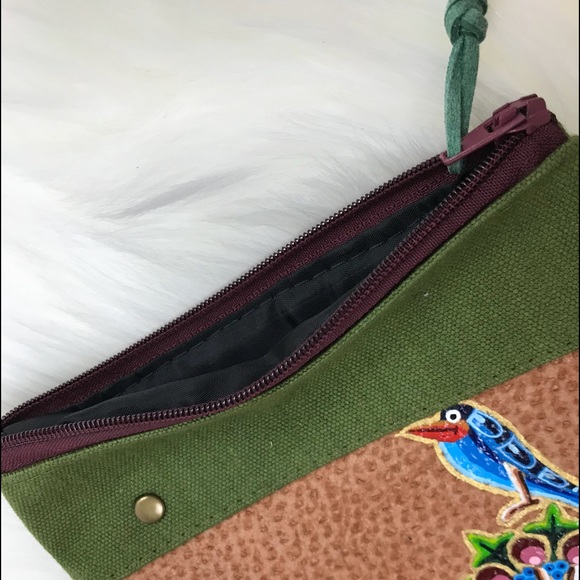 Handmade leather Porte-monnaie acrylic pai… - Picture 3 of 4